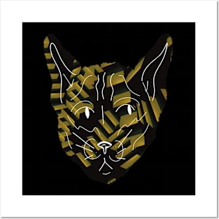 Liminal Spaces Cat Yellow Design Posters and Art